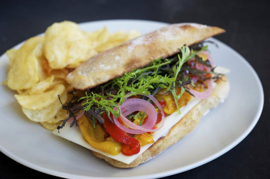 Sando and chips